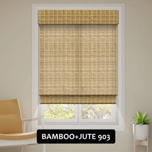 SmartWings Motorized Woven Wood Shades 70% Blackout Privacy Orithyia