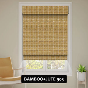 SmartWings Motorized Woven Wood Shades 100% Blackout Orithyia