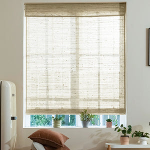 SmartWings Motorized Woven Wood Shades 50%/70%/100% Blackout Orithyia