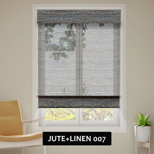 SmartWings Motorized Woven Wood Shades 50% Blackout See-through