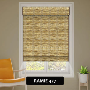 SmartWings Motorized Woven Wood Shades 100% Blackout Orithyia