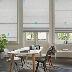 SmartWings Motorized Roman Shades 100% Blackout Iris