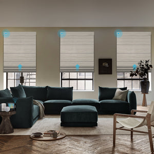 SmartWings Motorized Roman Shades 100% Blackout Astraea